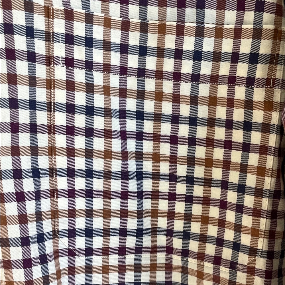 SCOTT BARBER Men's Checkered Button Down Shirt • Large - Picture 4 of 8